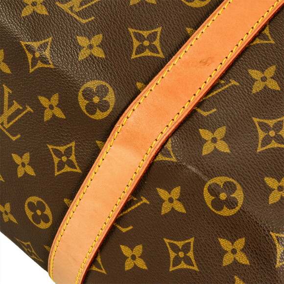 LOUIS VUITTON Authentic Brown Monogram Canvas Keepall 55 Boston Bag - Picture 9 of 11